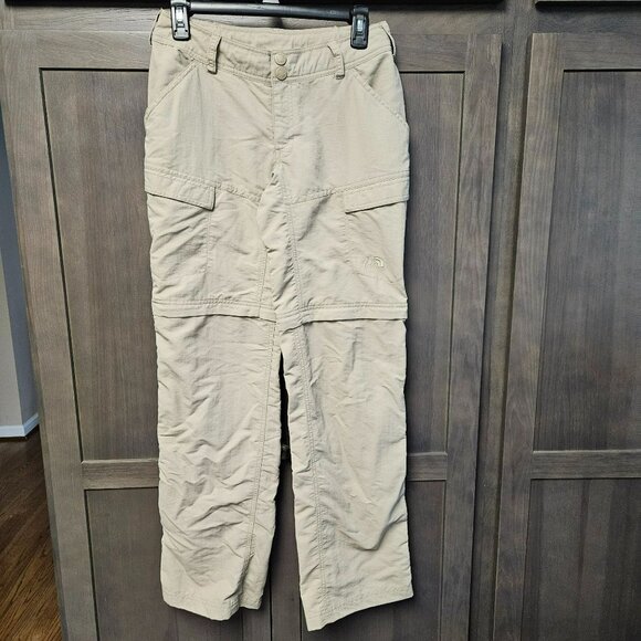 The North Face Womens Cargo Zip Off Convertible Travel Pants Size 2 Gorpcore Tan